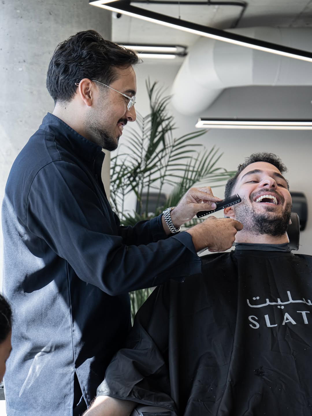Beard grooming at SLATE